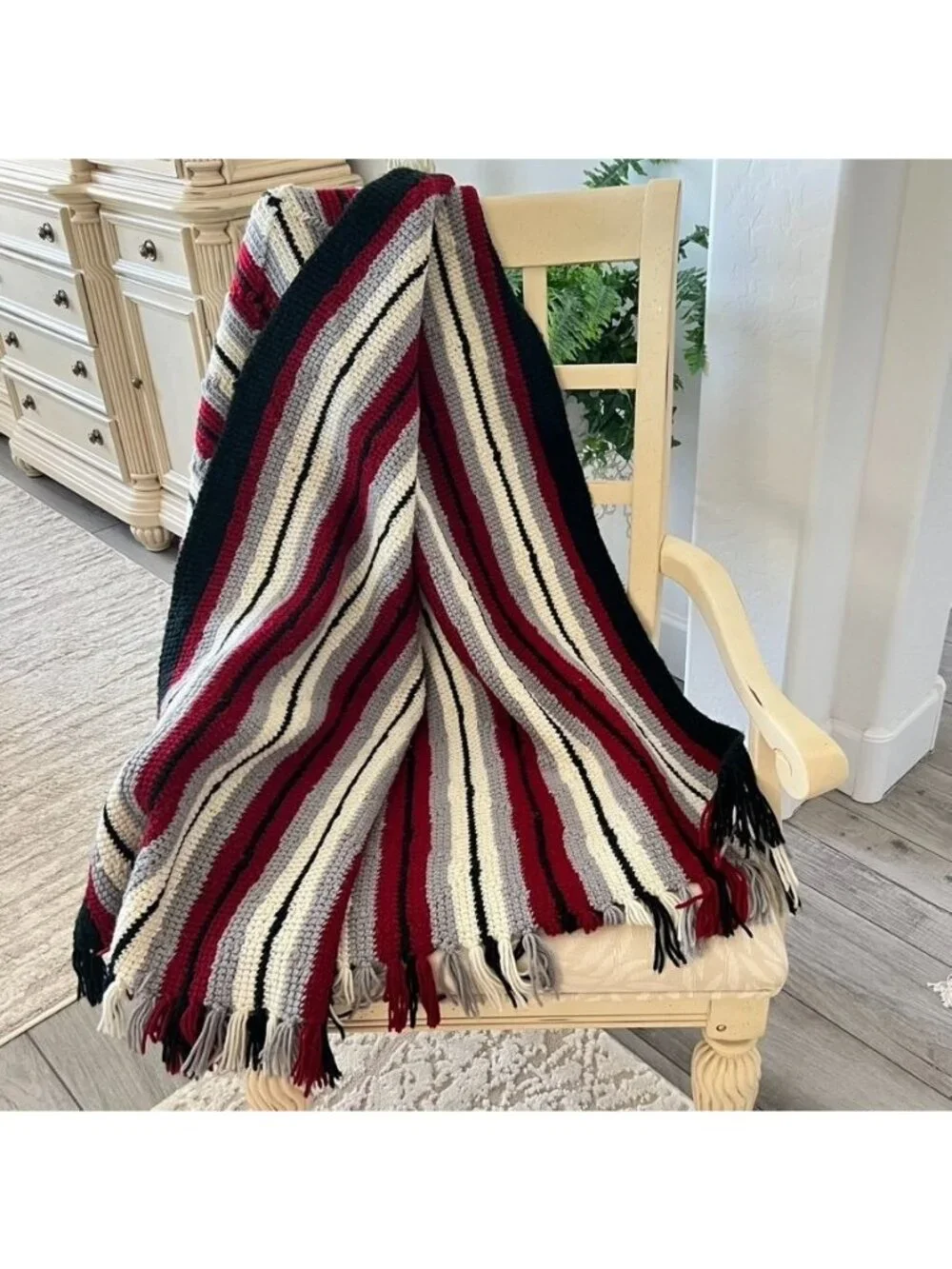 Afghan Blanket Throw Handmade Native American Mexican Design 60